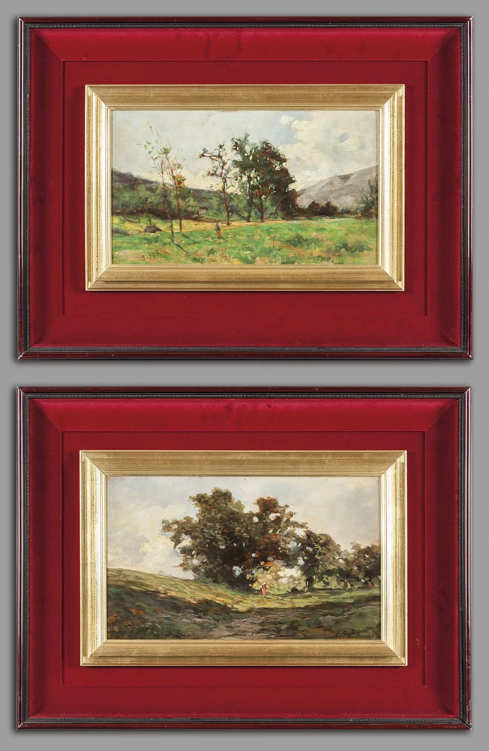 Paesaggi di campagna con figure